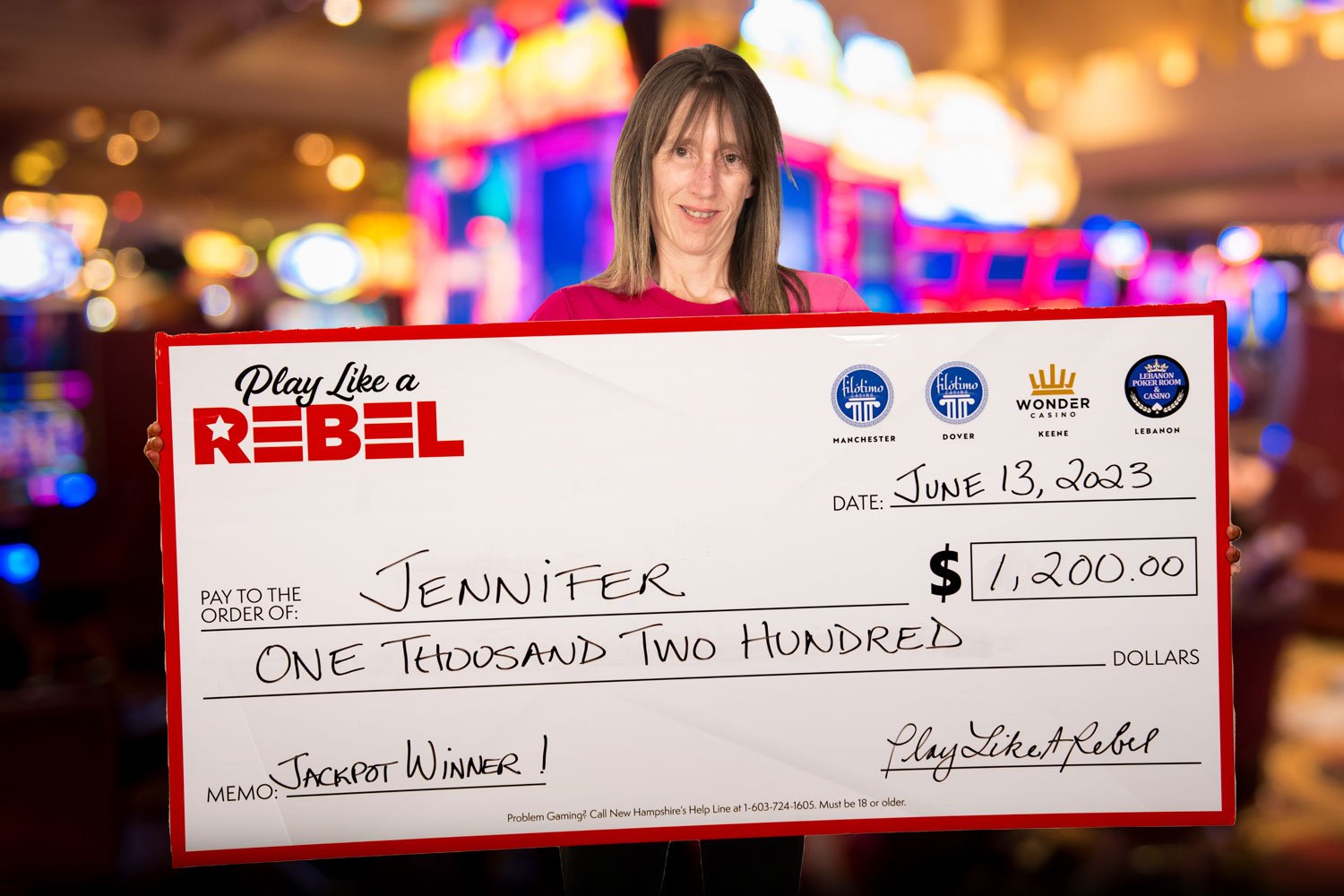 Jackpot Winners - Play Like A Rebel | New Hampshire