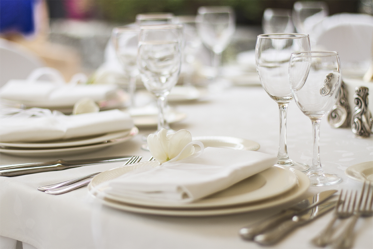 Formal table place setting
